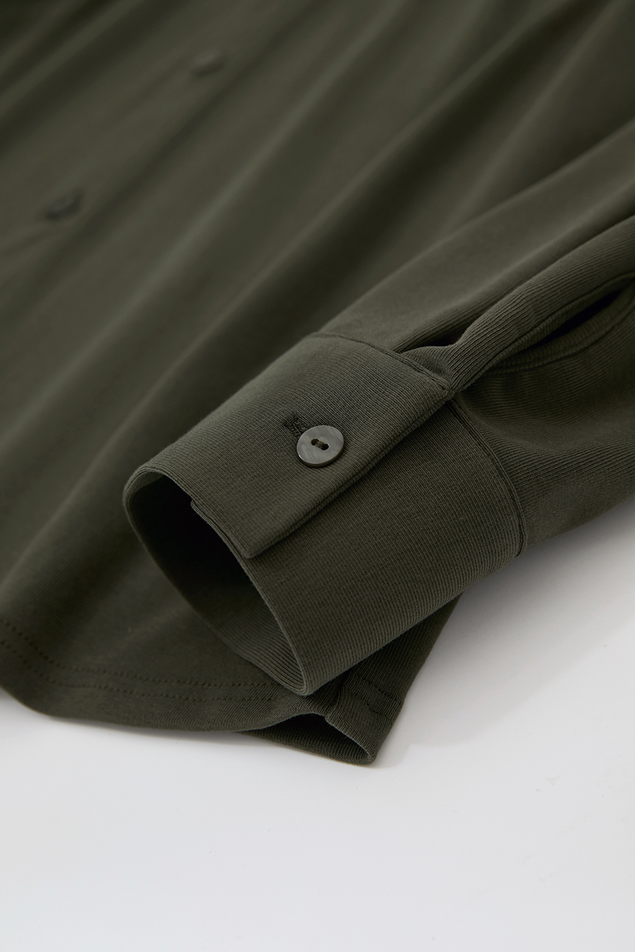 Elastic Knitted Lapel Shirt|AMII-AMII.com