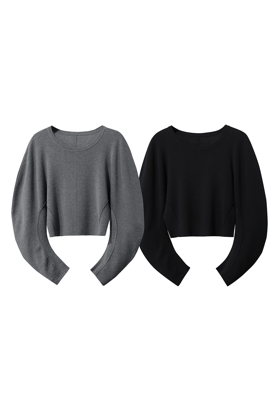 Short Raglan Sleeve Waist-Cinched Sweater|AMII-AMII.com