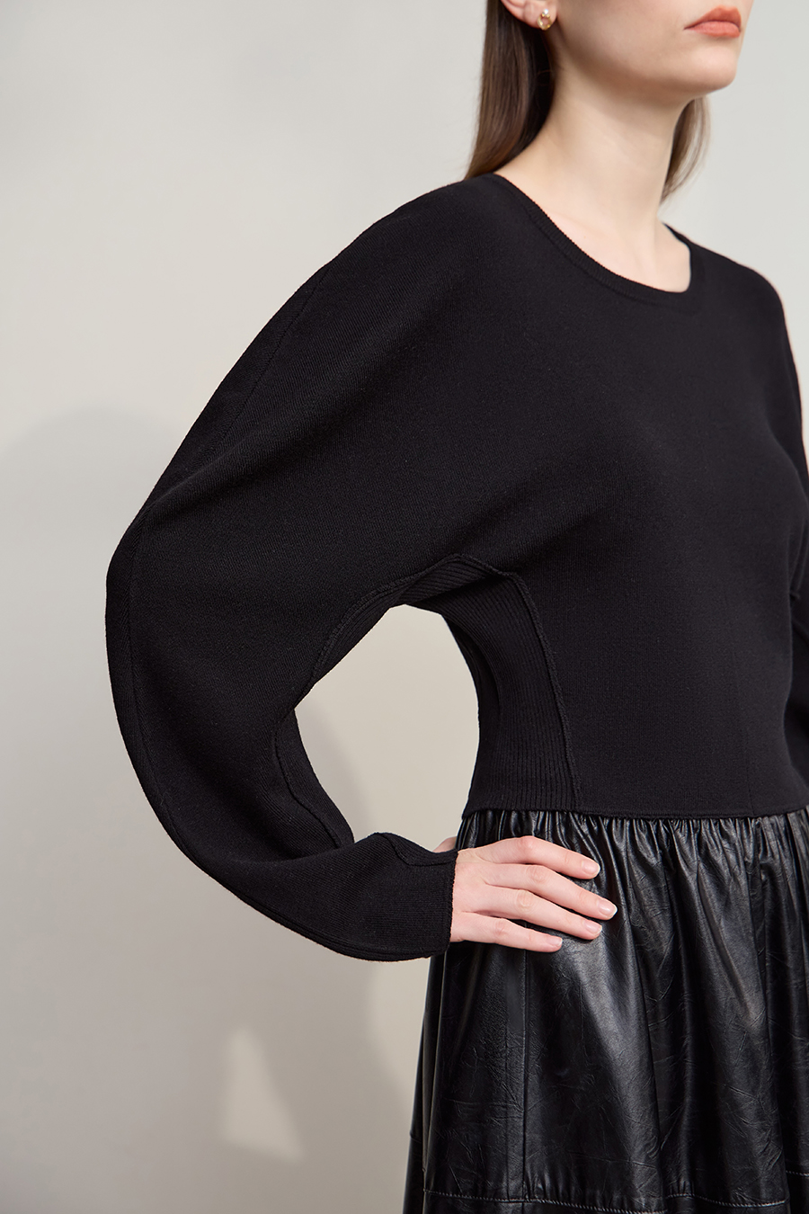 Short Raglan Sleeve Waist-Cinched Sweater|AMII-AMII.com