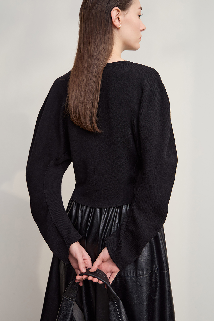 Short Raglan Sleeve Waist-Cinched Sweater|AMII-AMII.com