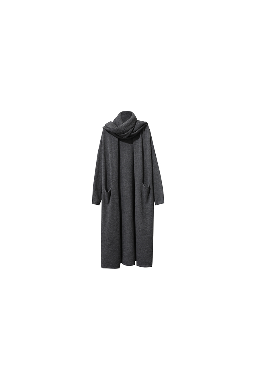 Drop-shoulder Knit Cardigan