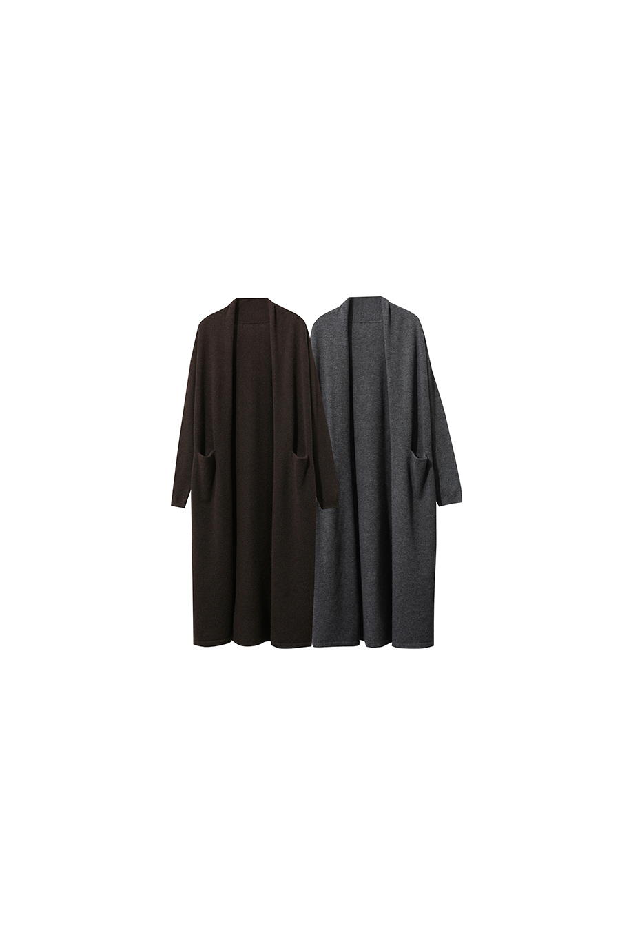 Drop-shoulder Knit Cardigan