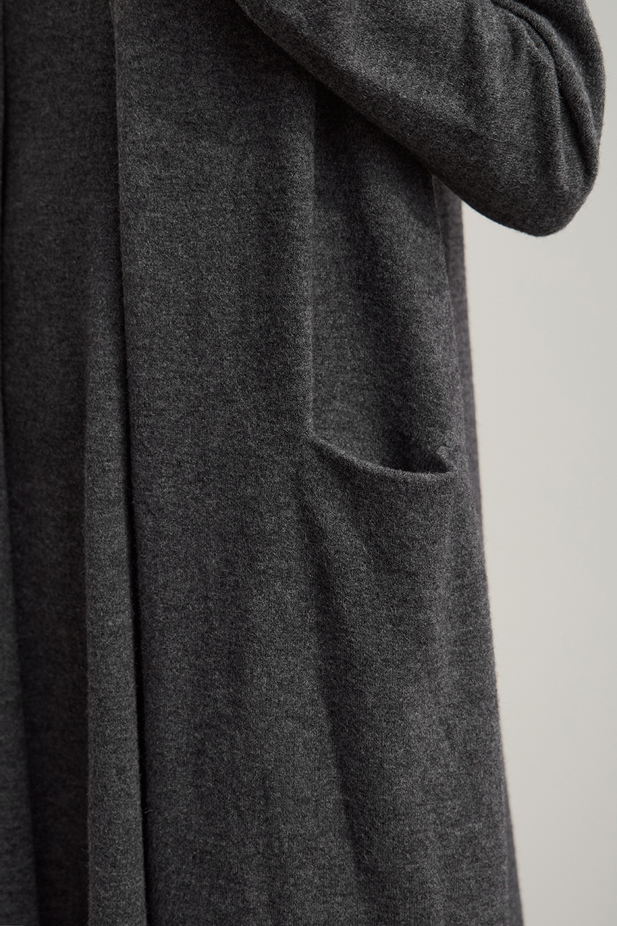 Drop-shoulder Knit Cardigan