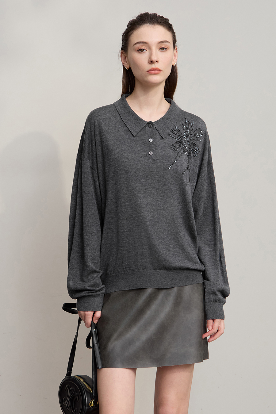 Firework Sequin Embroidered Sweater|AMII-AMII.com