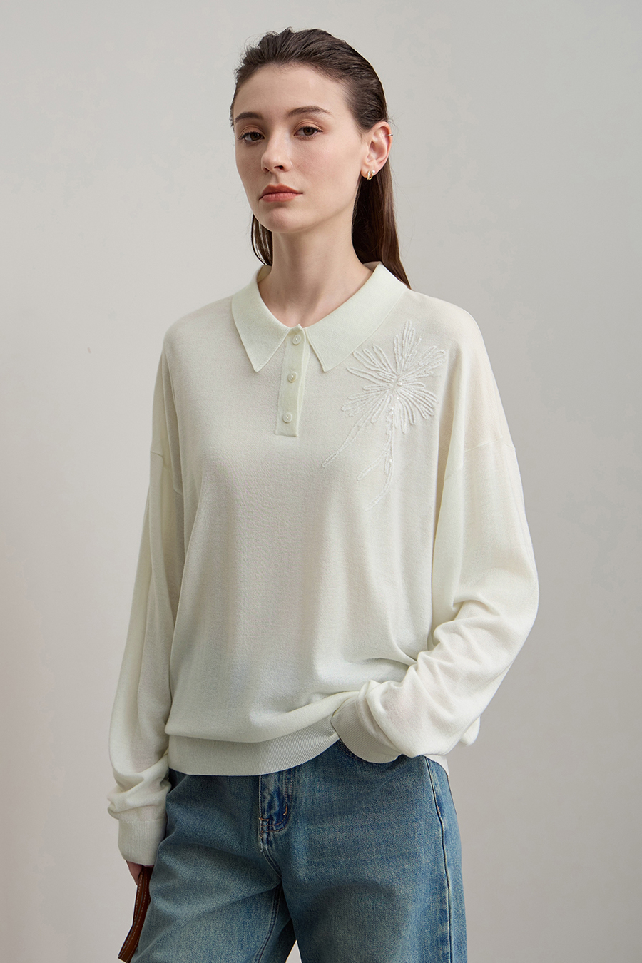 Firework Sequin Embroidered Sweater|AMII-AMII.com