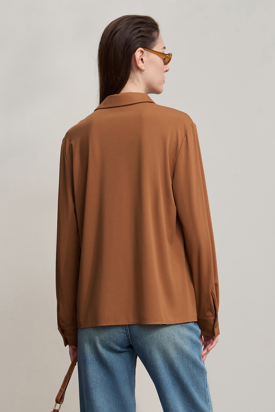 Straight Leg Elastic Long Sleeve Shirt|AMII-AMII.com