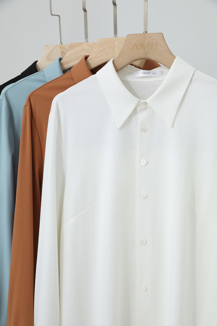 Straight Leg Elastic Long Sleeve Shirt|AMII-AMII.com