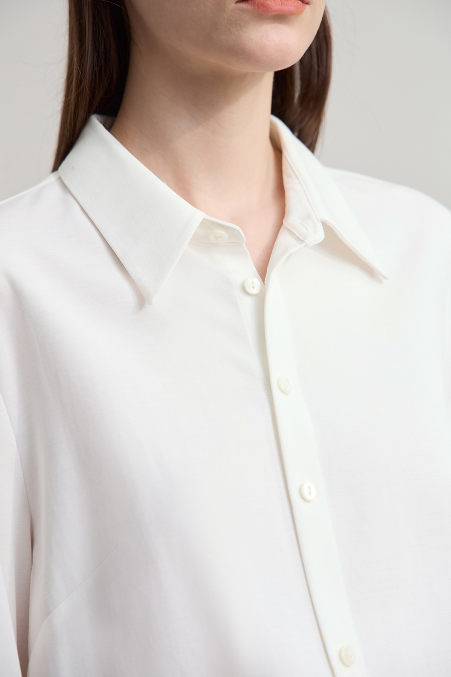Straight Leg Elastic Long Sleeve Shirt|AMII-AMII.com