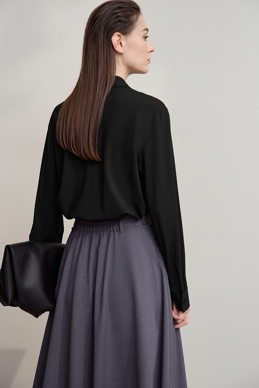 Straight Leg Elastic Long Sleeve Shirt|AMII-AMII.com