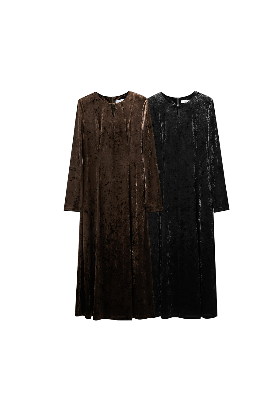 Ice Silk Velvet Dress|AMII-AMII.com