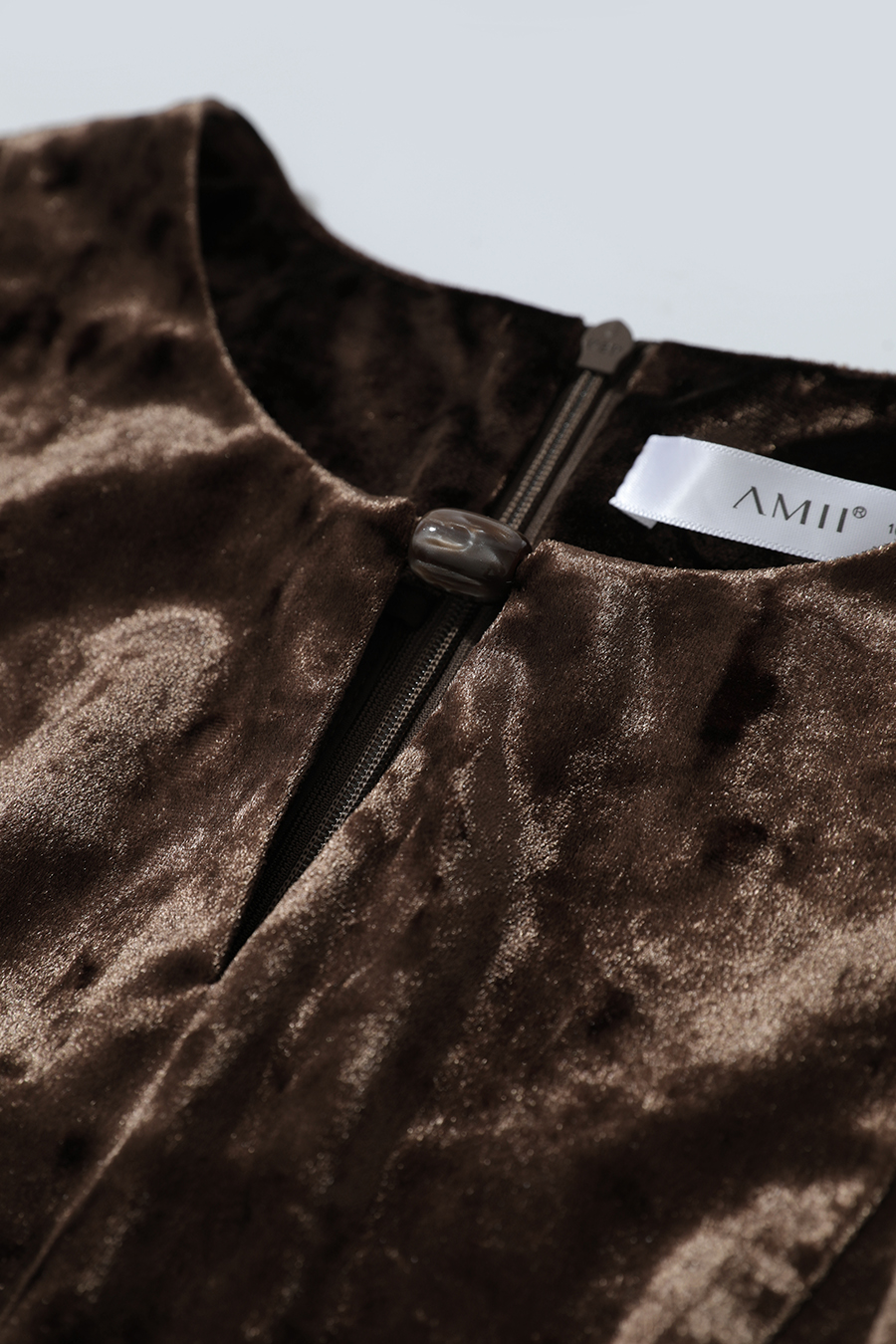 Ice Silk Velvet Dress|AMII-AMII.com