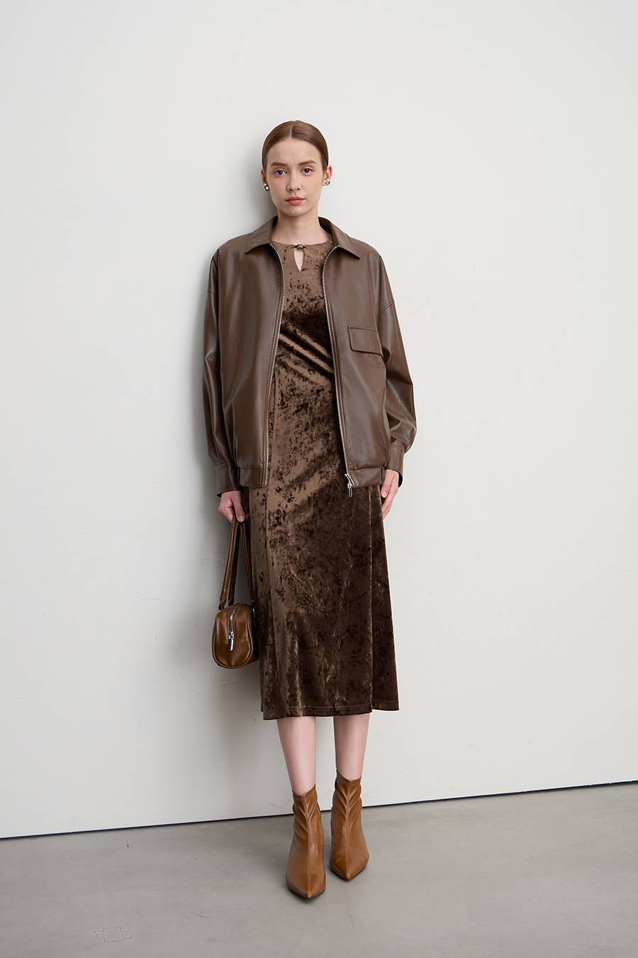 Ice Silk Velvet Dress|AMII-AMII.com