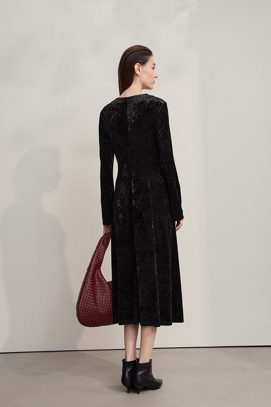 Ice Silk Velvet Dress|AMII-AMII.com