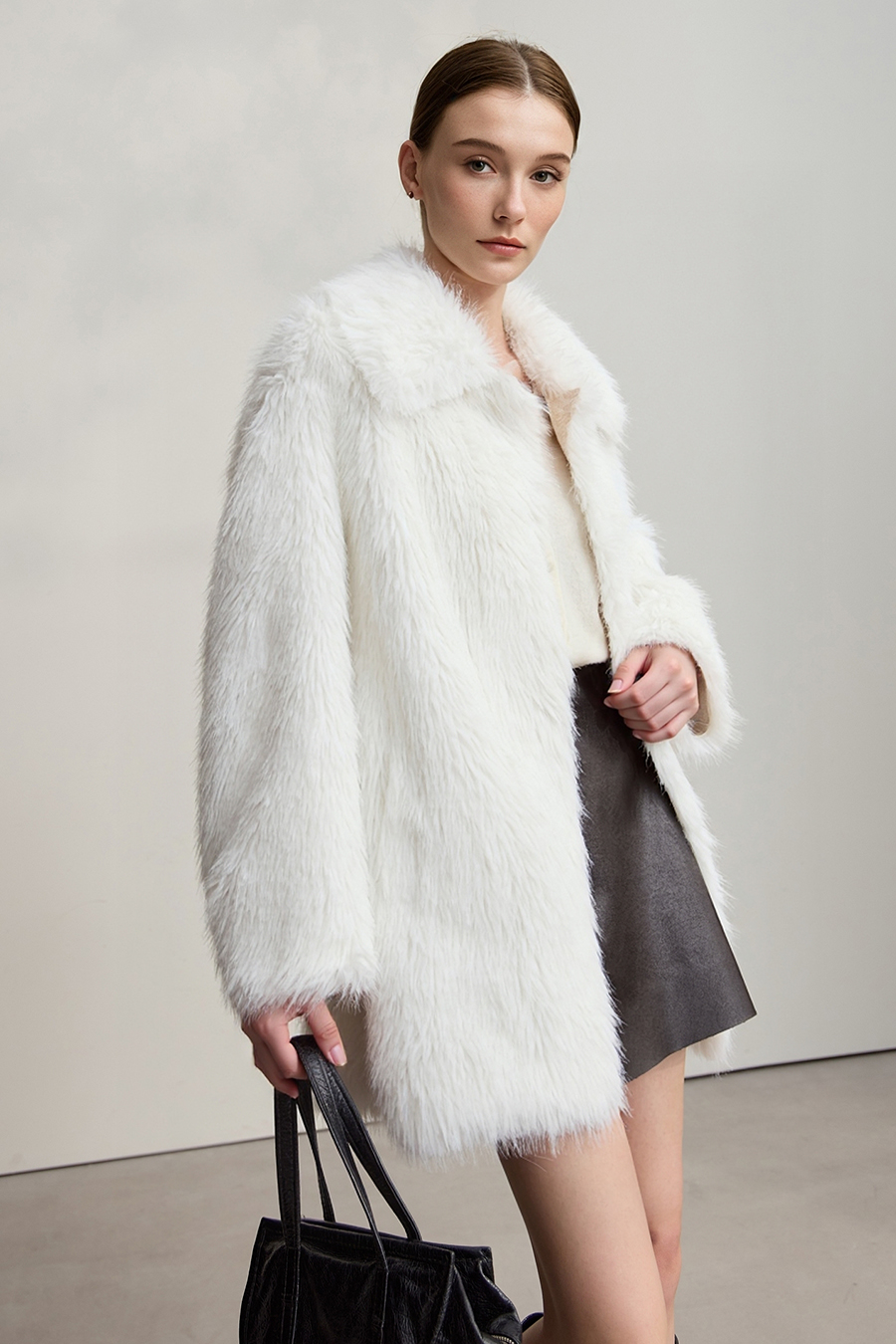 Loose Mid - Length Eco - Fur|AMII-AMII.com