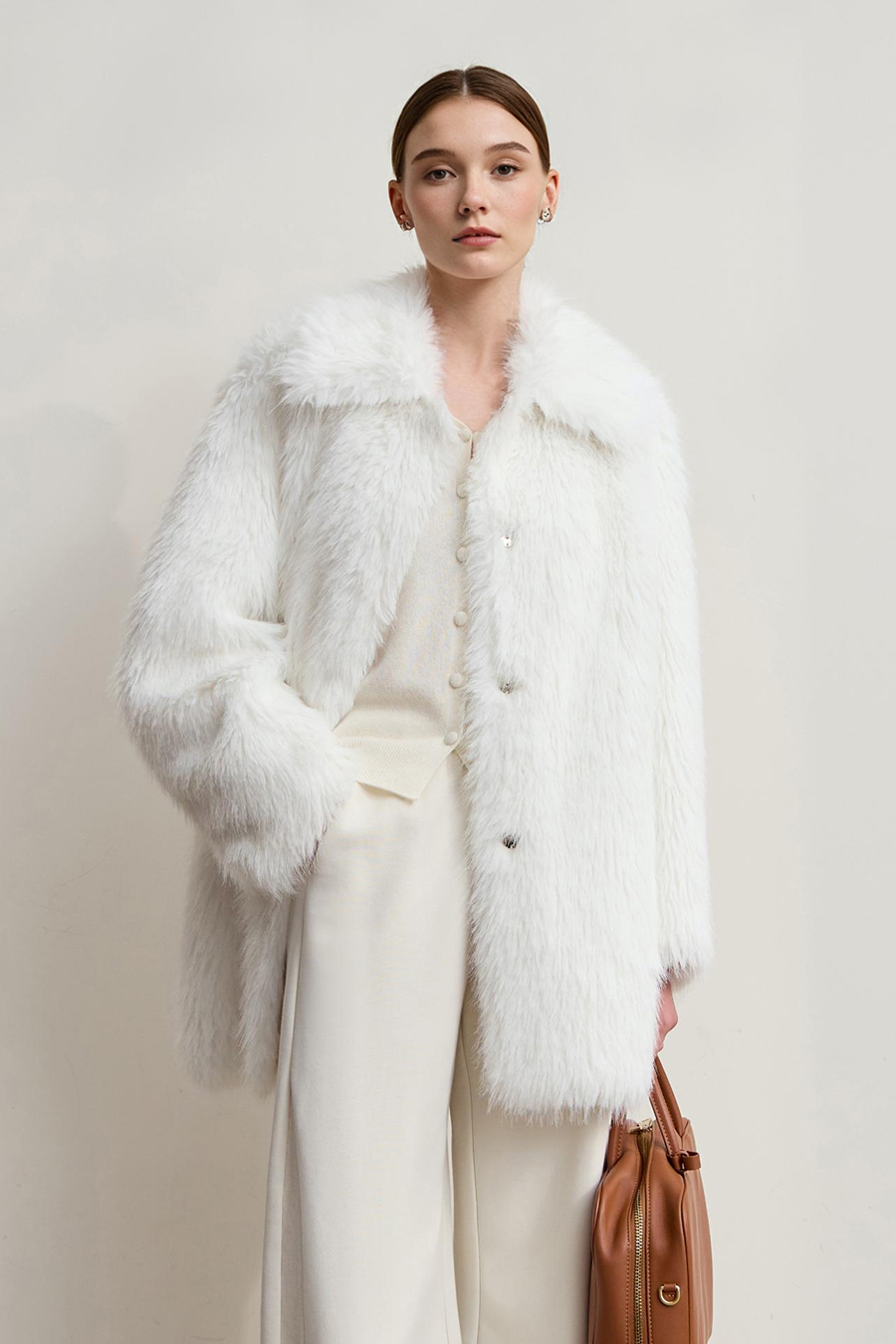 Loose Mid - Length Eco - Fur|AMII-AMII.com