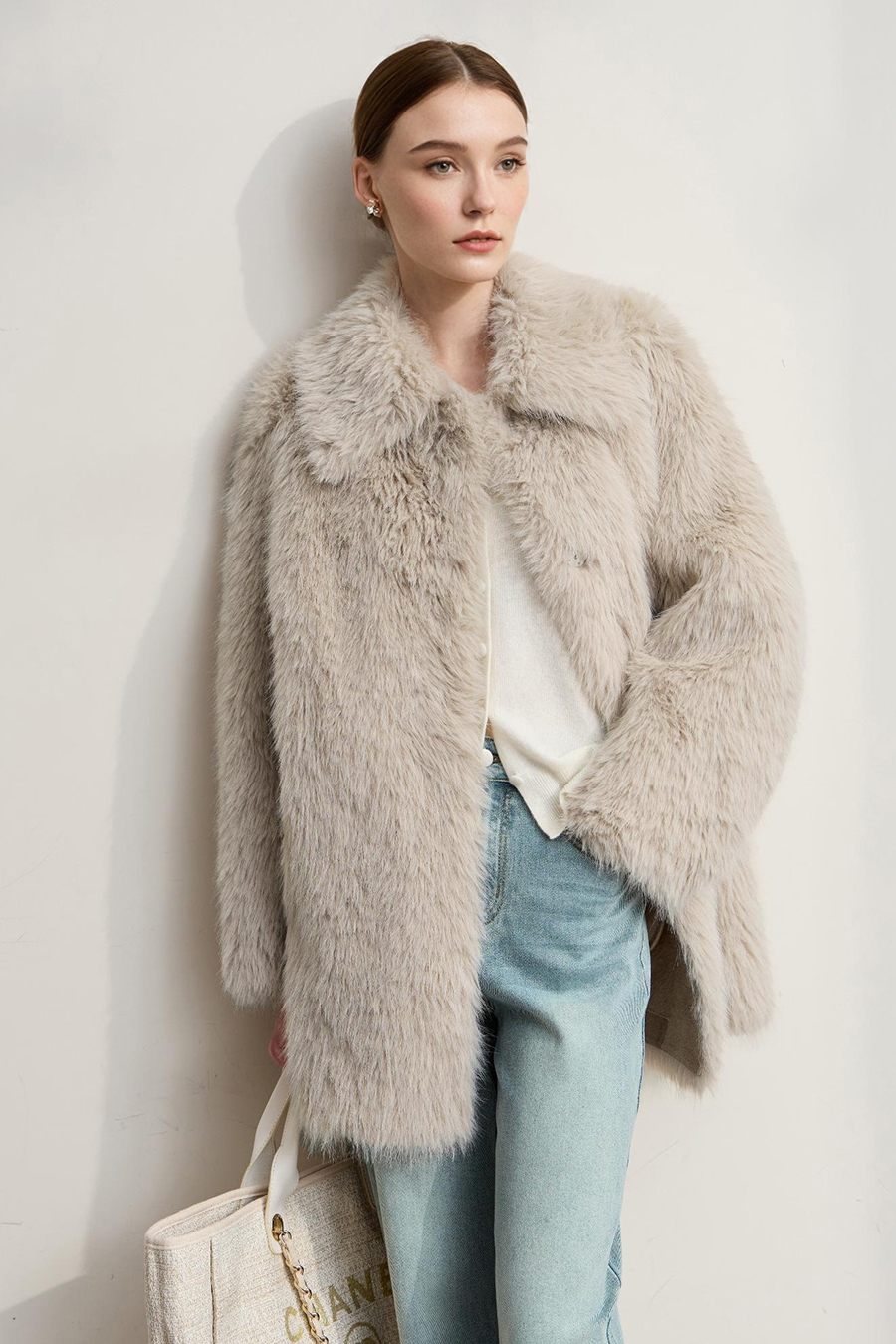 Loose Mid - Length Eco - Fur|AMII-AMII.com