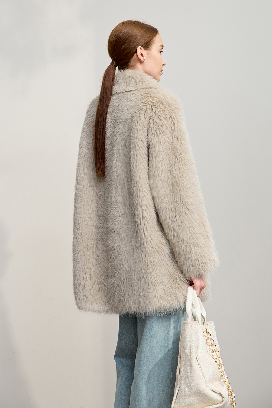 Loose Mid - Length Eco - Fur|AMII-AMII.com