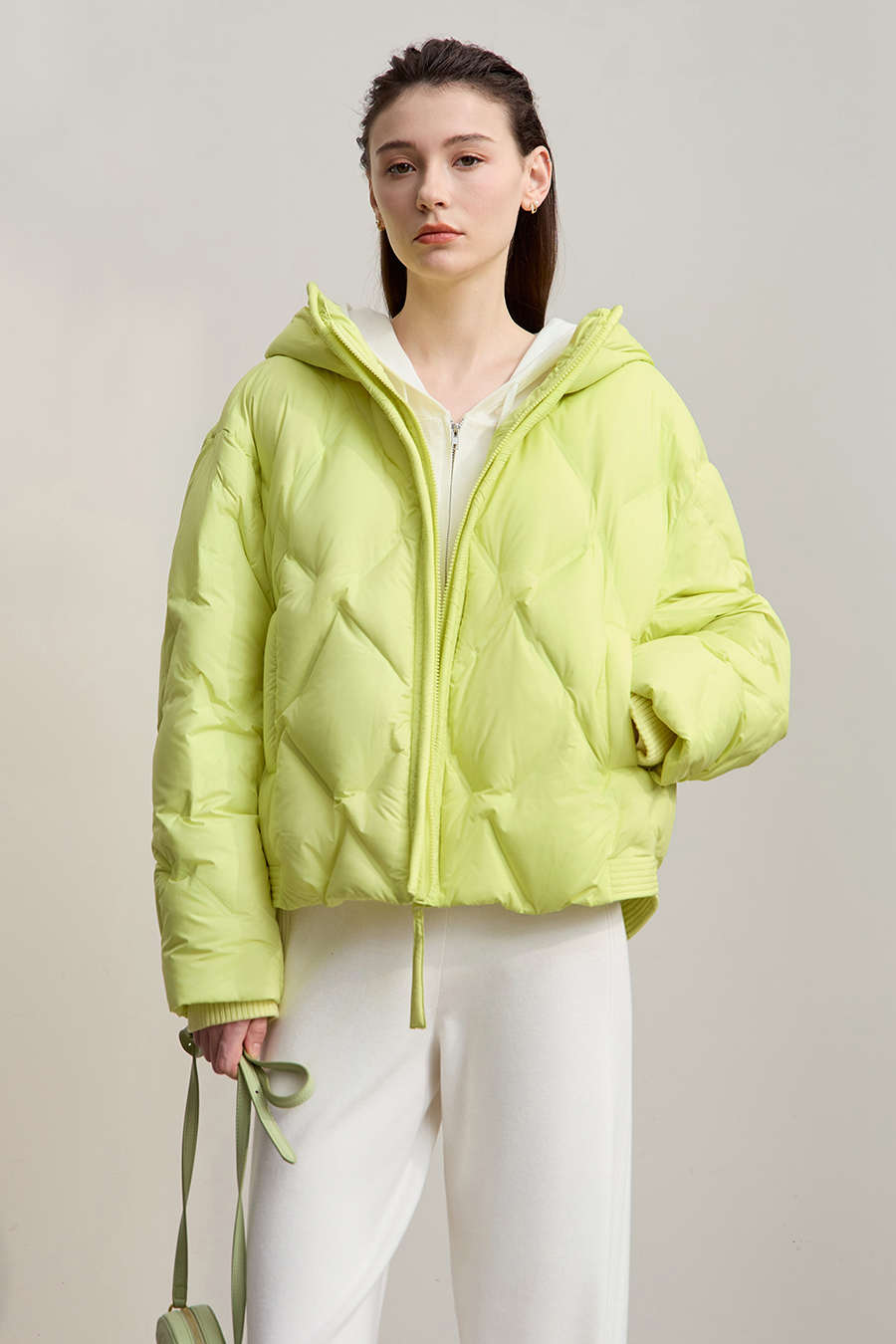 Hooded Straight Quilted Down Jacket