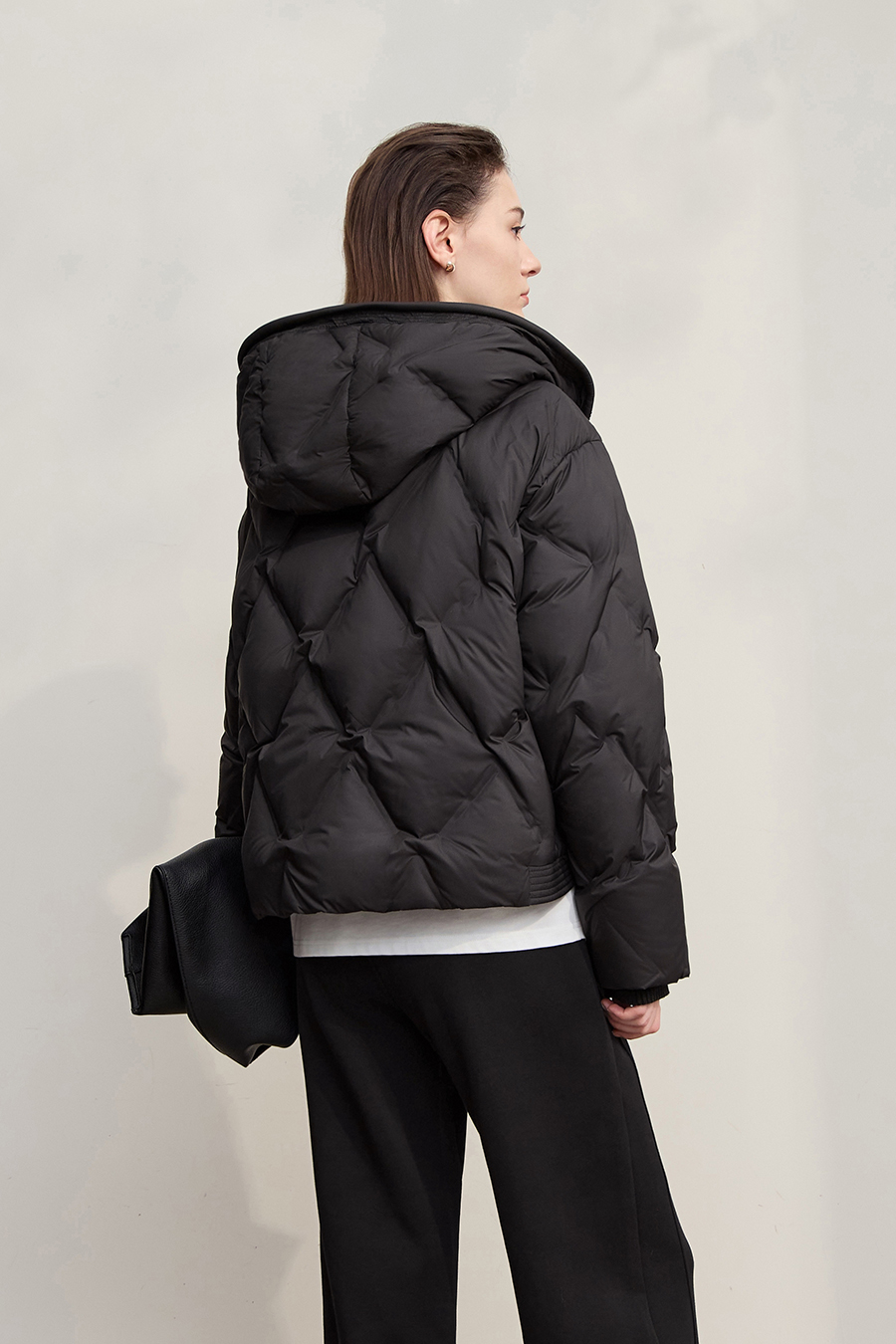 Hooded Straight Quilted Down Jacket
