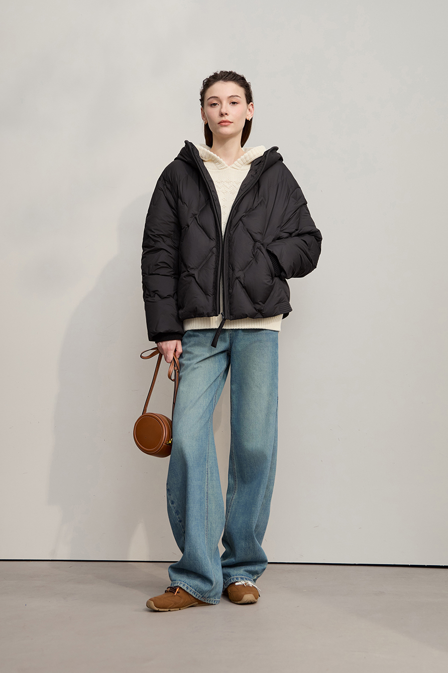 Hooded Straight Quilted Down Jacket