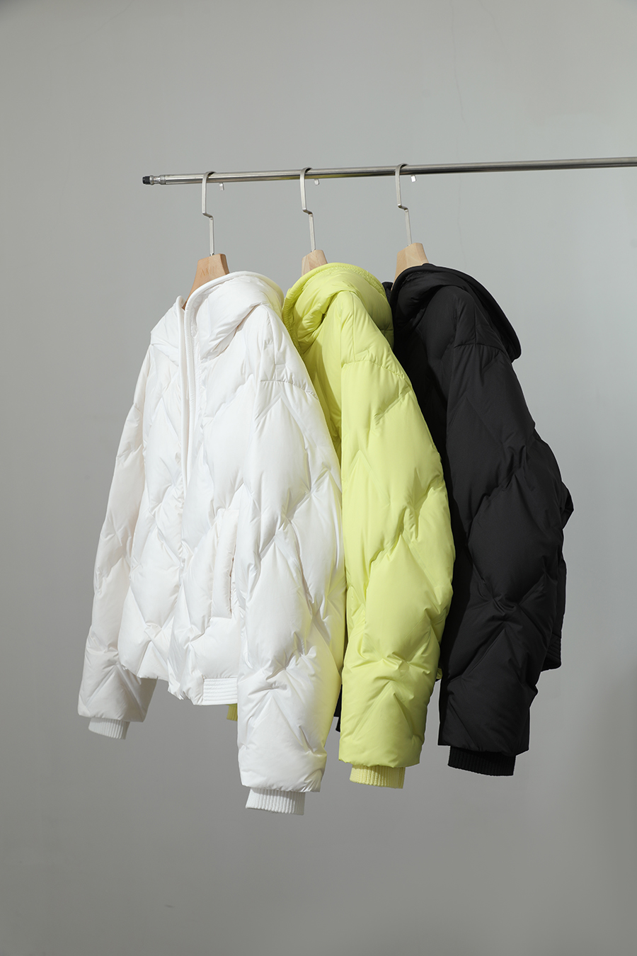 Hooded Straight Quilted Down Jacket