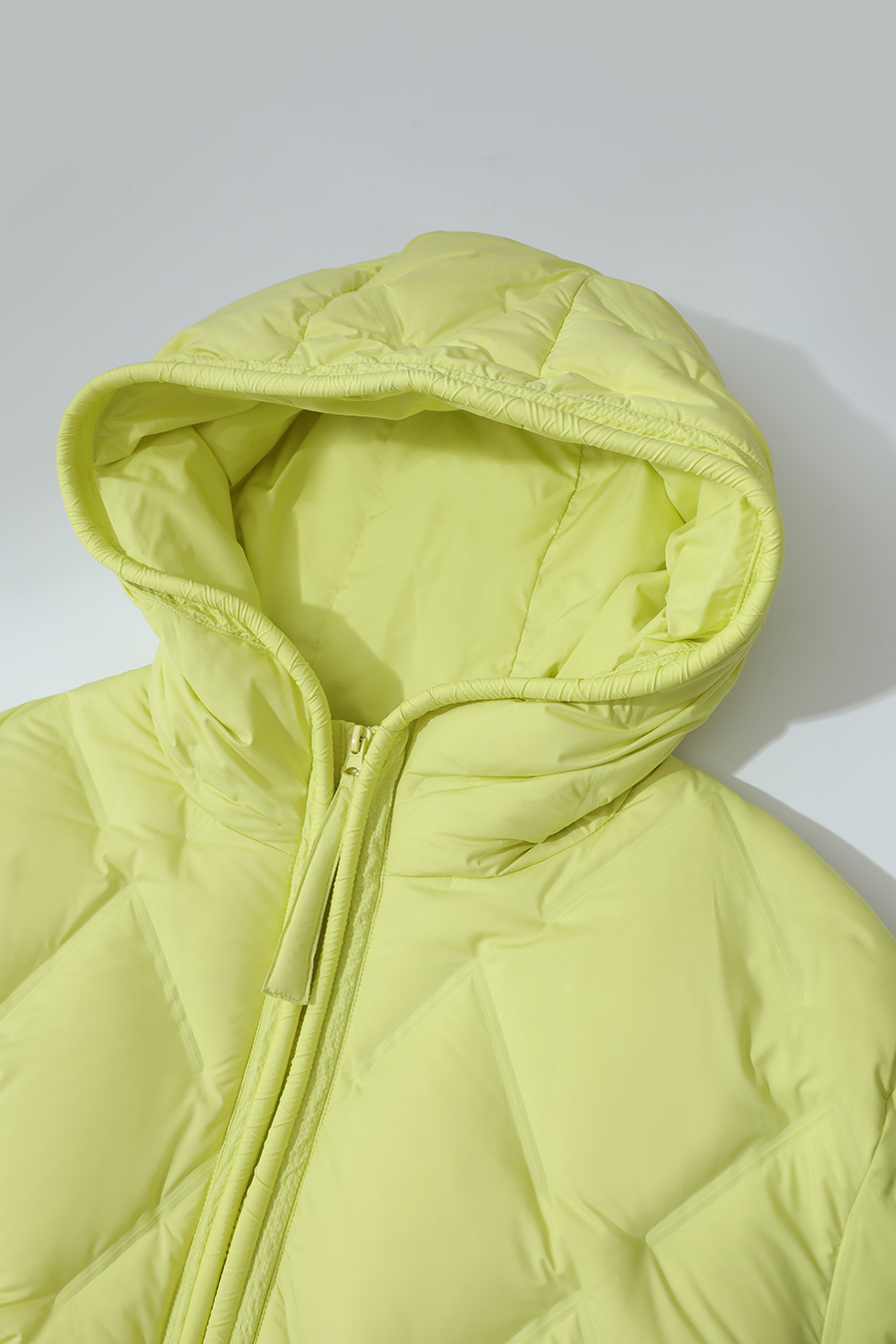 Hooded Straight Quilted Down Jacket