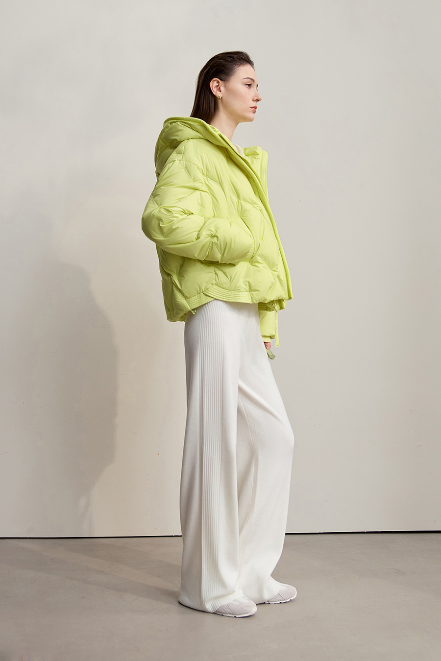 Hooded Straight Quilted Down Jacket