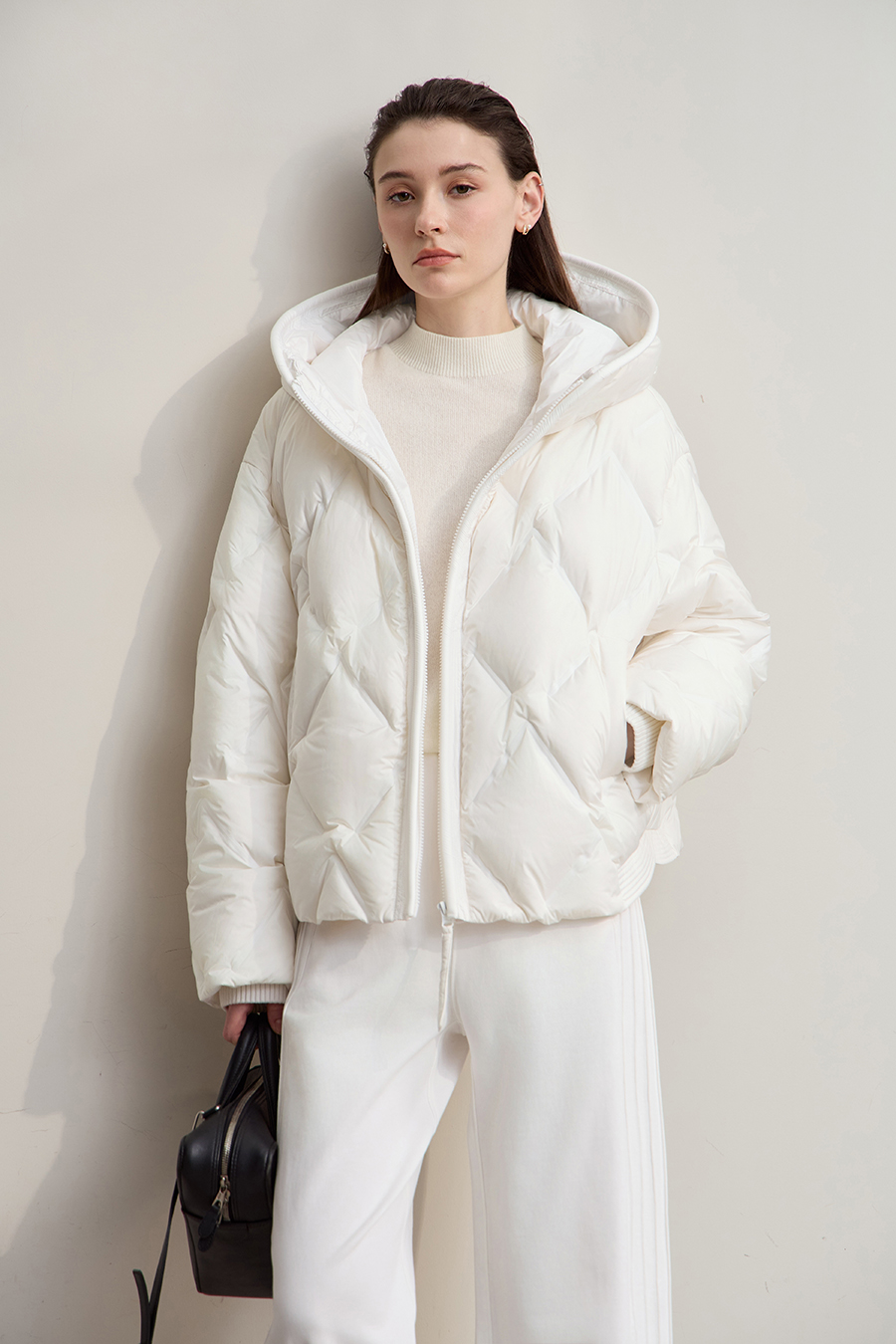 Hooded Straight Quilted Down Jacket