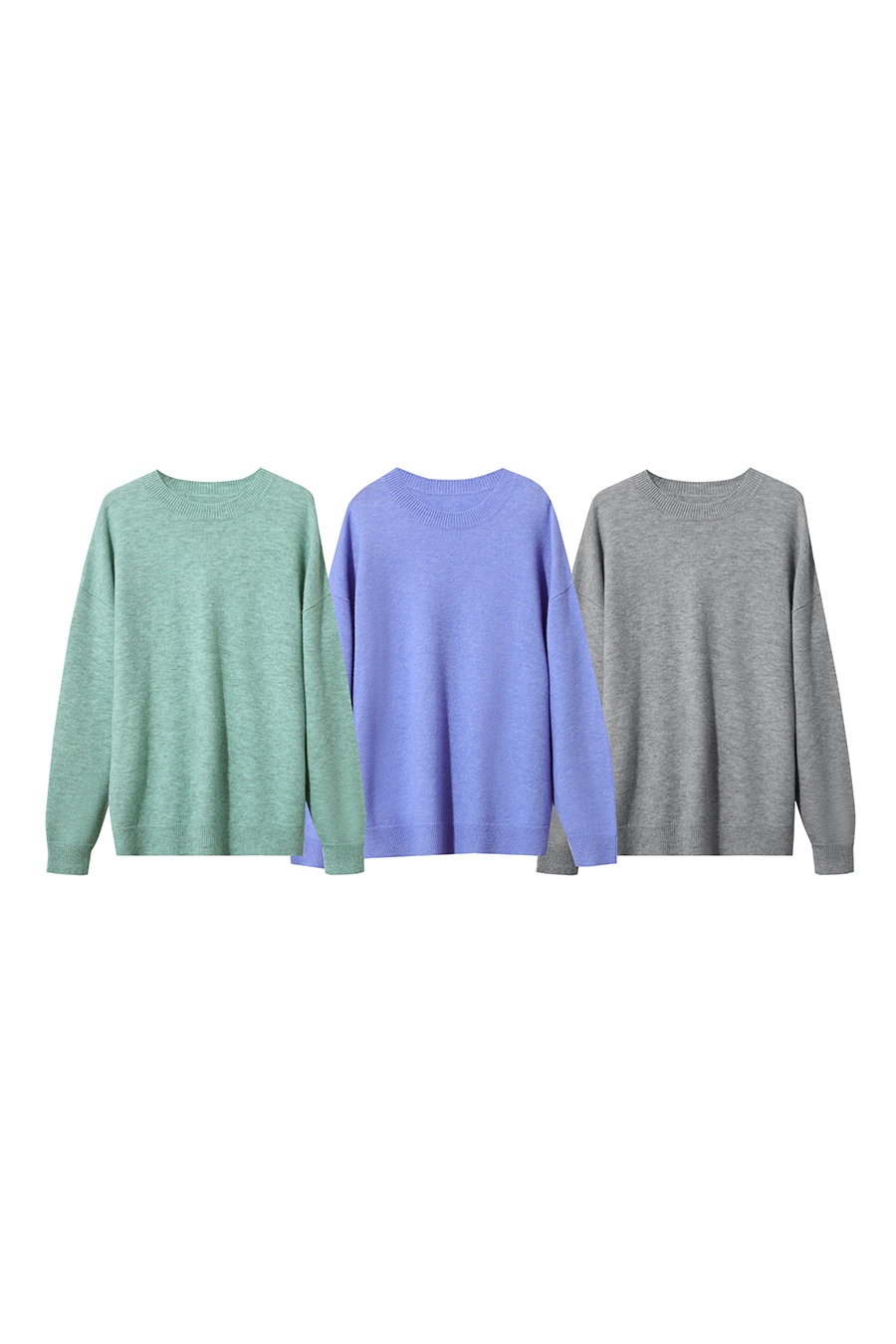 Oversized Drop Shoulder Wool Yarn Sweater