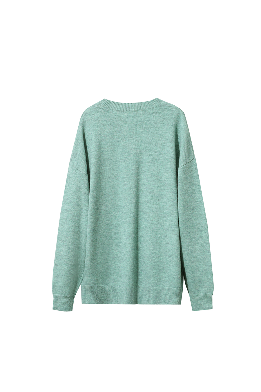 Oversized Drop Shoulder Wool Yarn Sweater