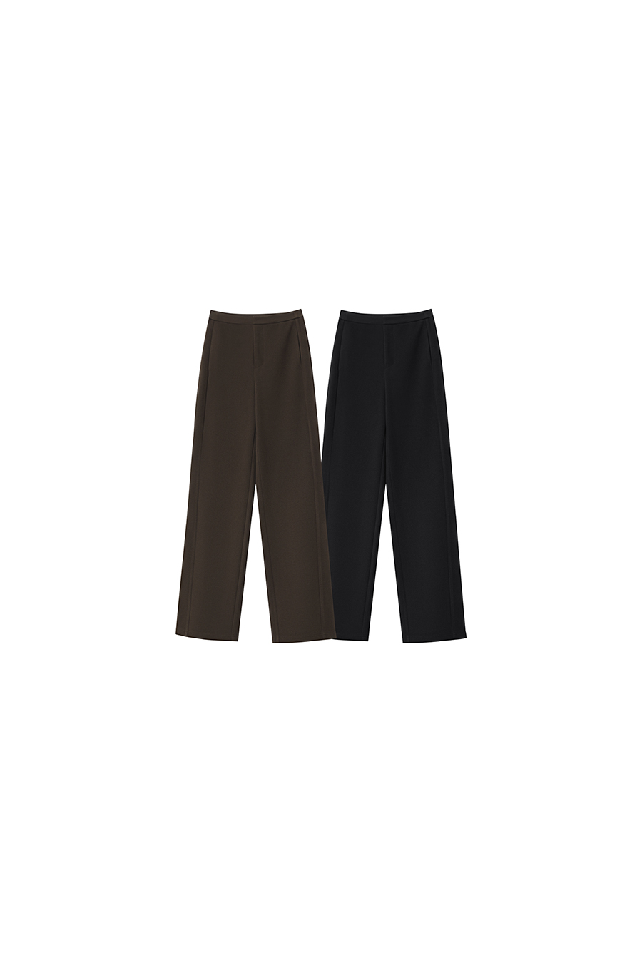 Slightly Elastic Straight Leg Brushed Long Pants|AMII-AMII.com