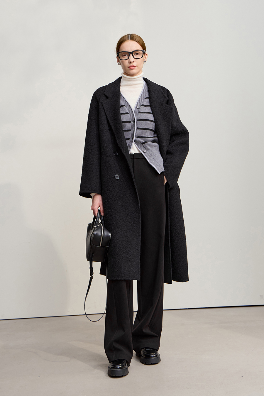 Slightly Elastic Straight Leg Brushed Long Pants|AMII-AMII.com