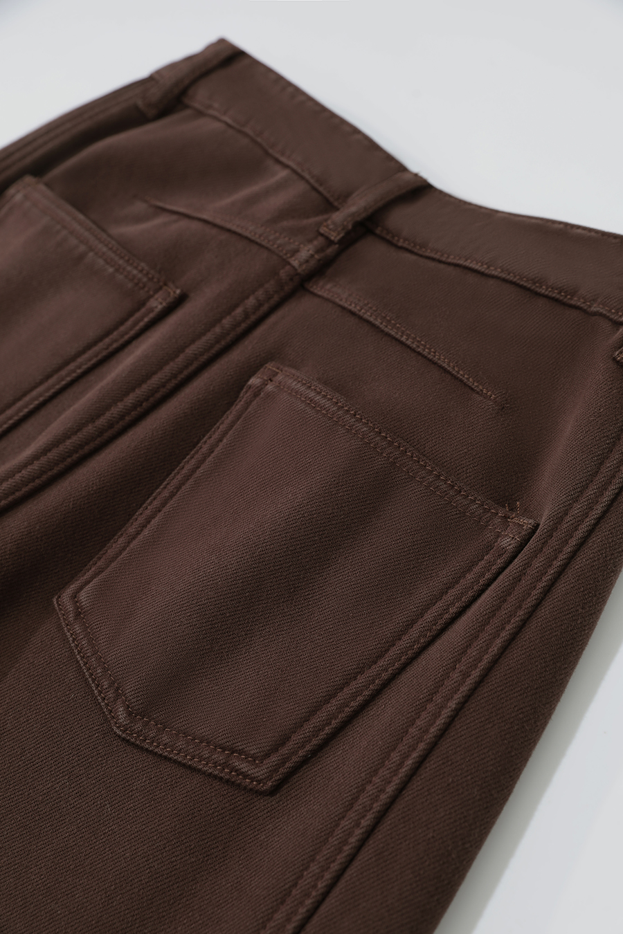 Lyocell Cotton Fleece - lined Jeans|AMII-AMII.com