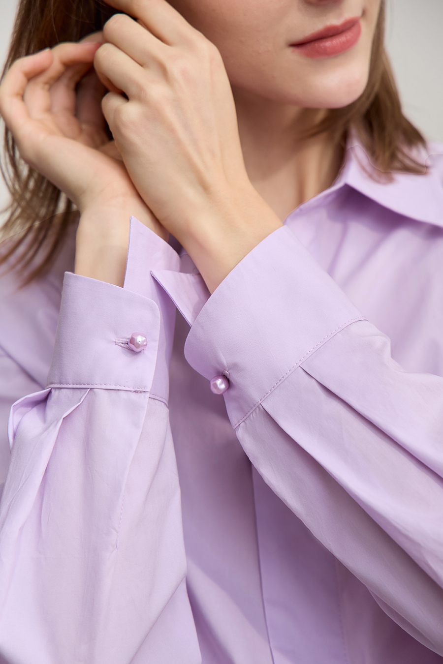 Loose Mid-Length Cotton Shirt|AMII-AMII.com