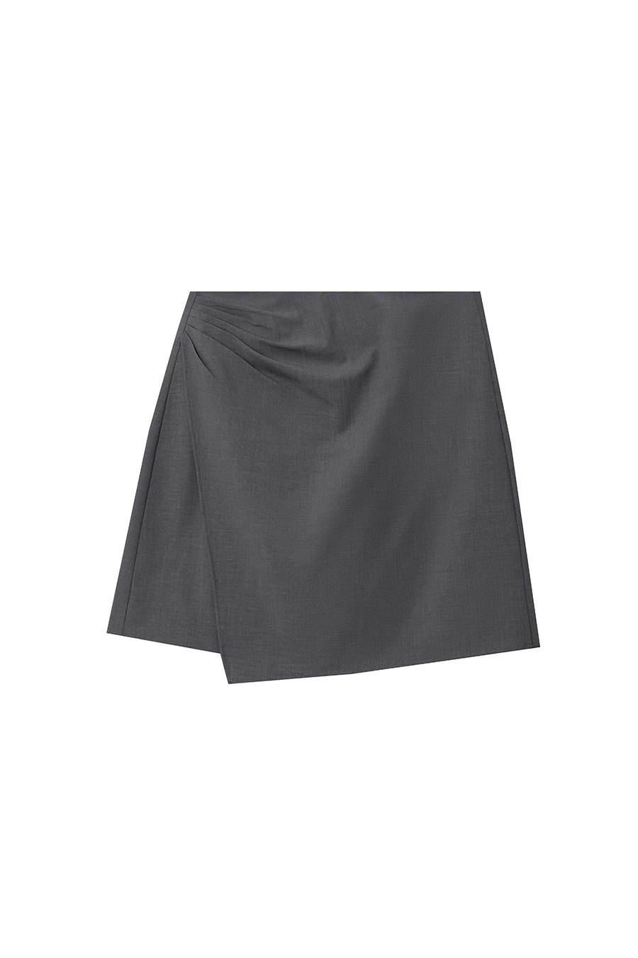 Pleated Hem Short Midi Skirt|AMII-AMII.com