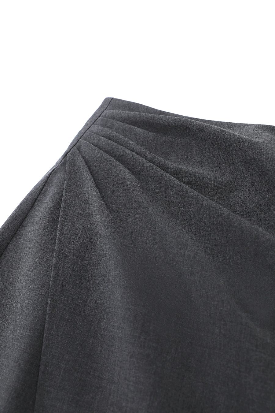 Pleated Hem Short Midi Skirt|AMII-AMII.com