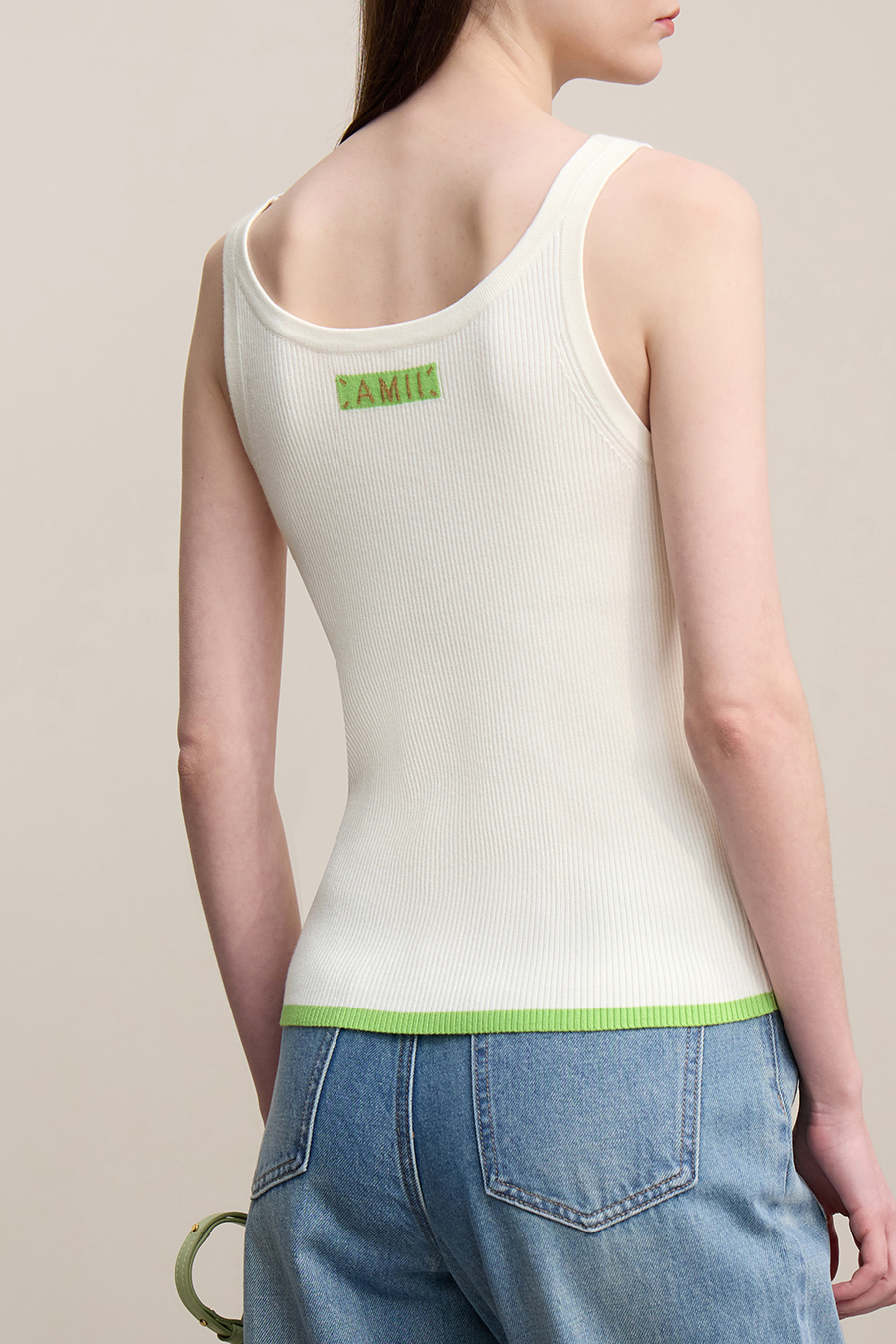 Letter jacquard camisole|AMII