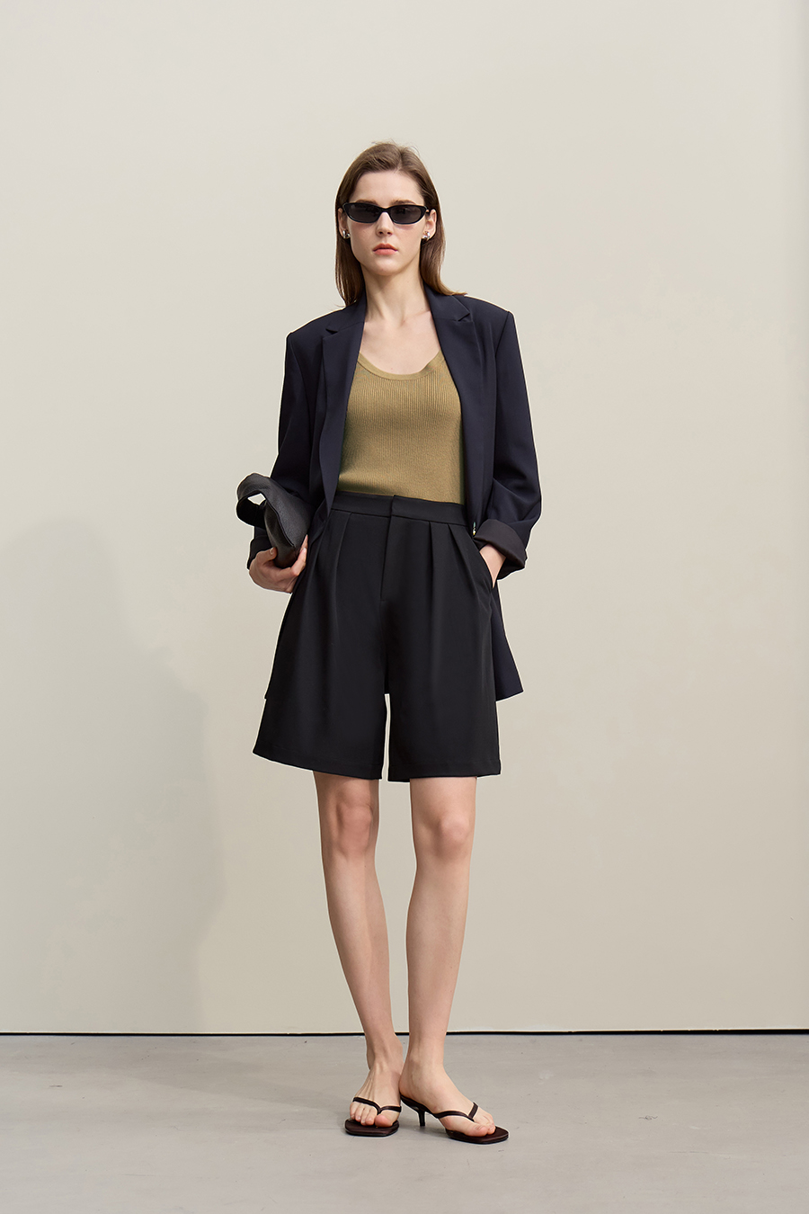 Letter jacquard camisole|AMII