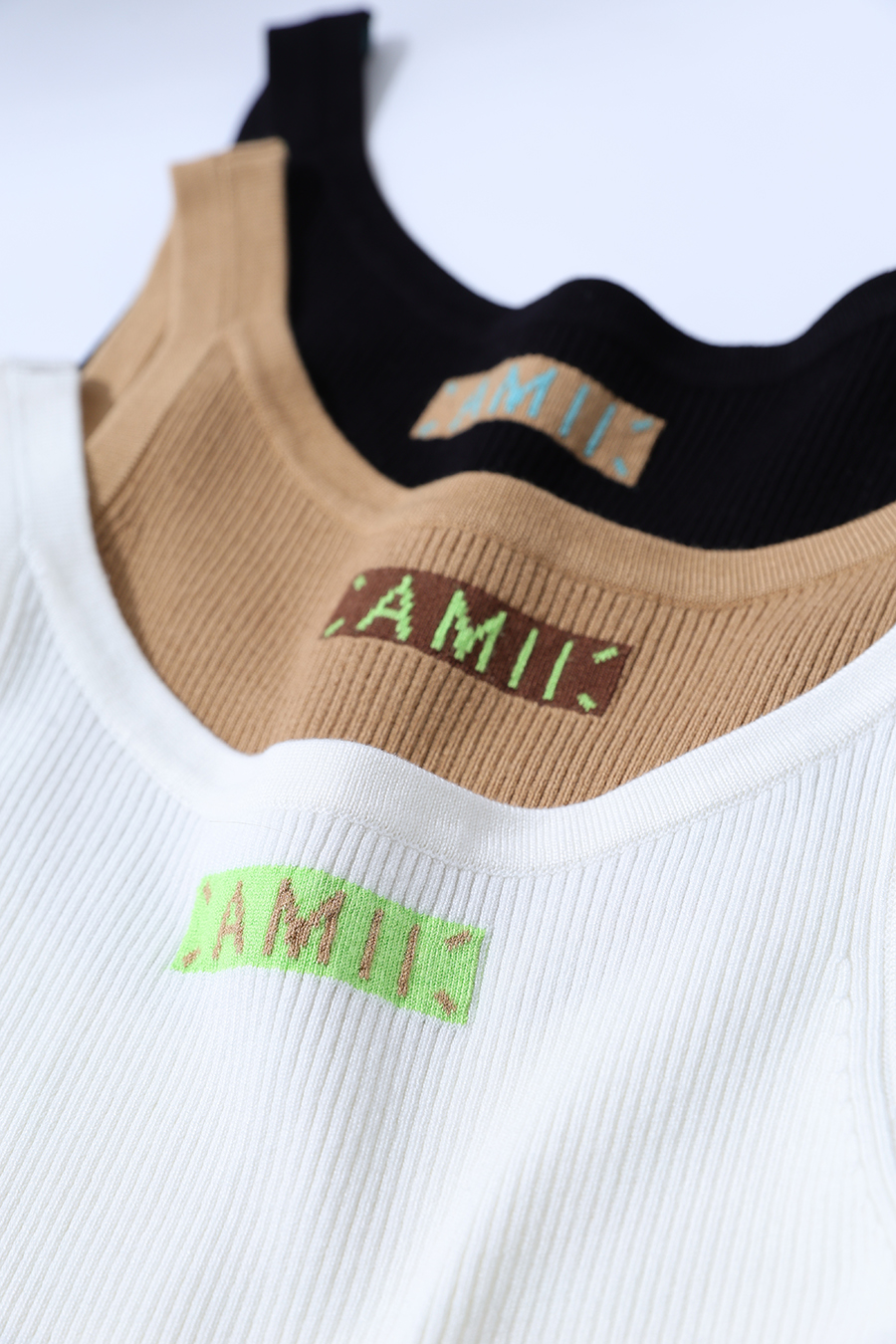 Letter jacquard camisole|AMII