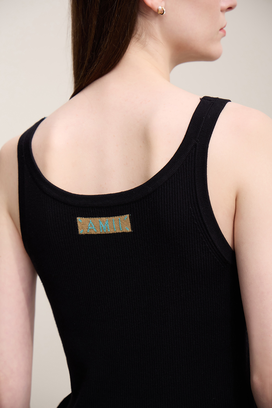 Letter jacquard camisole|AMII