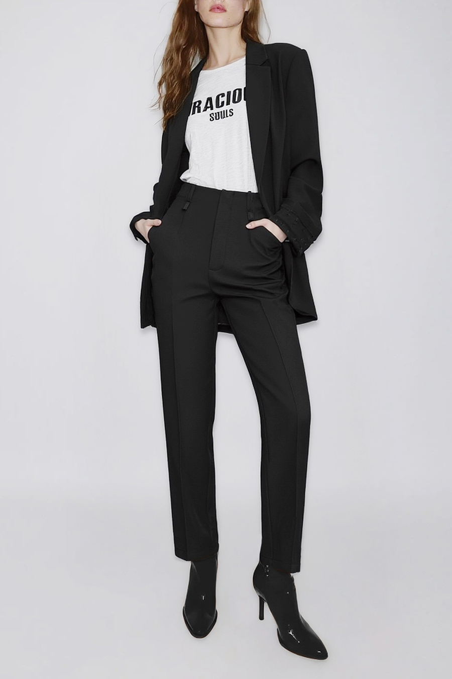 Straight-leg commuter trousers|AMII