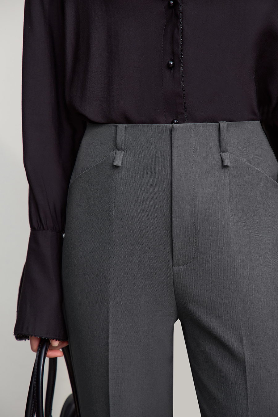 Straight-leg commuter trousers|AMII