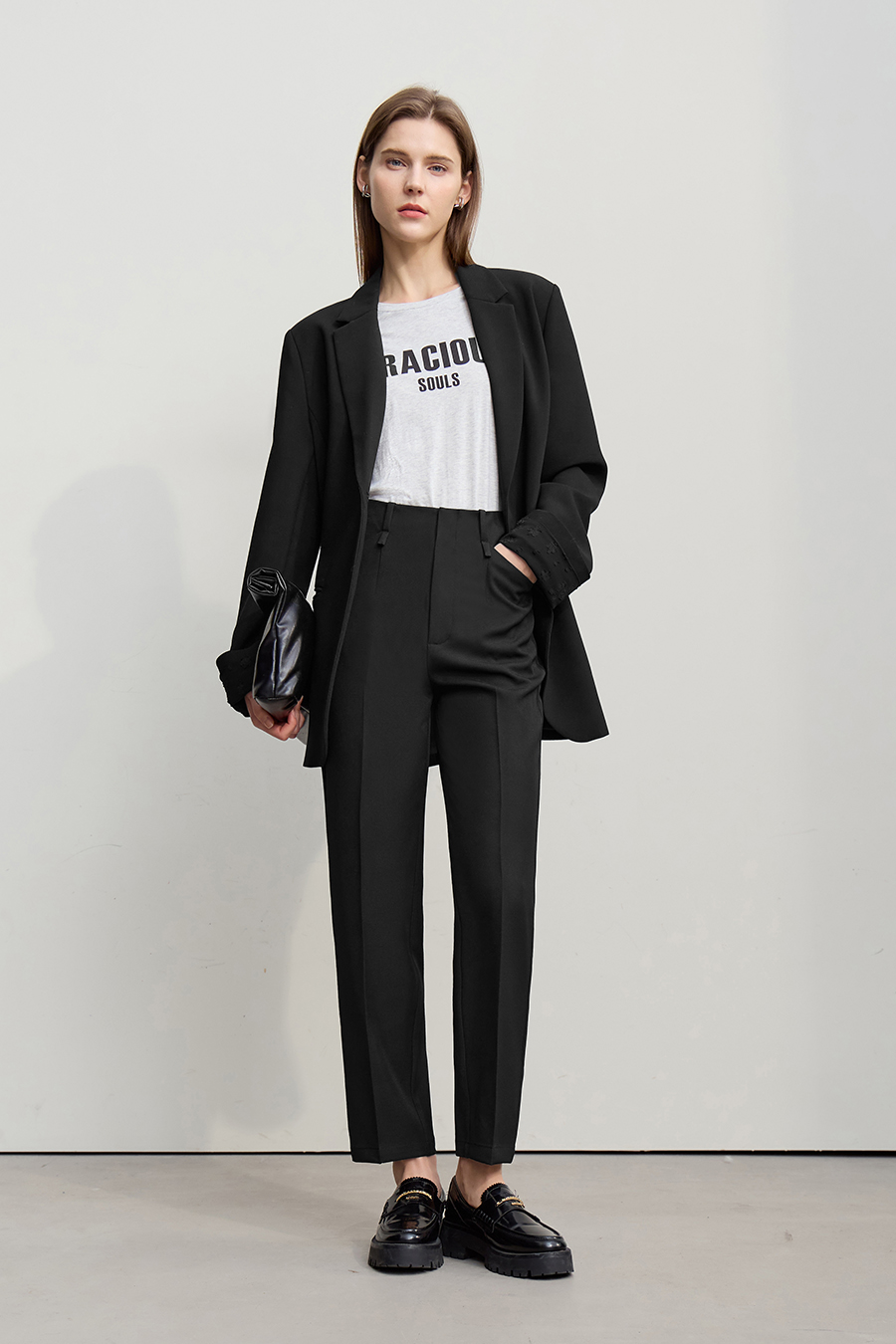 Straight-leg commuter trousers|AMII