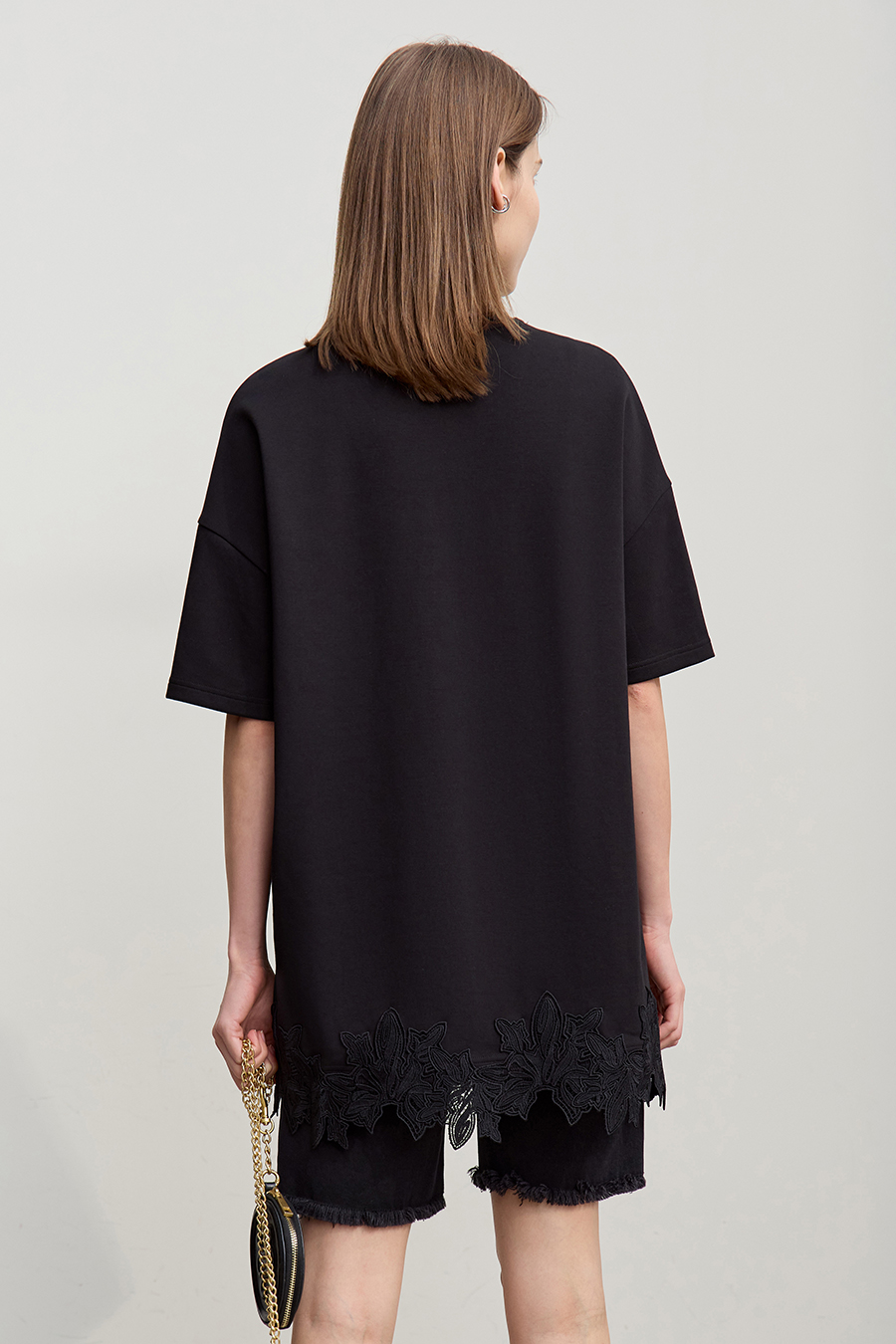 Lace Patchwork Air Layer T-shirt