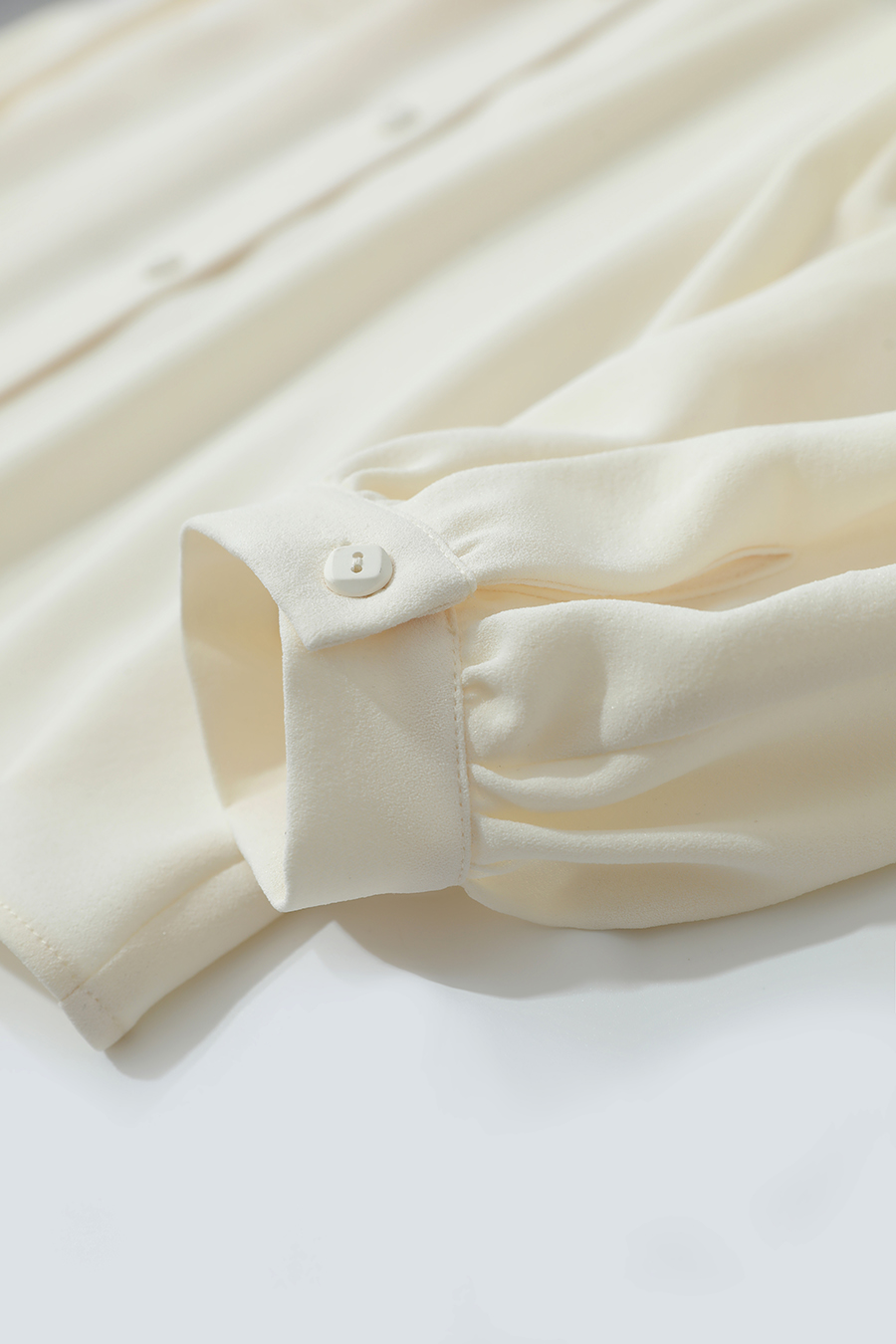 Lapel Lace Spliced Chiffon Top