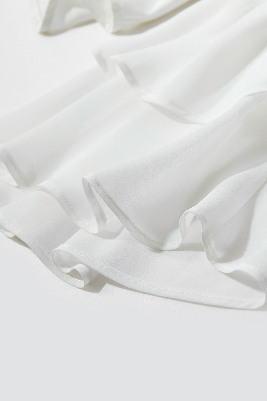 V-Neck Ruffled Chiffon Top