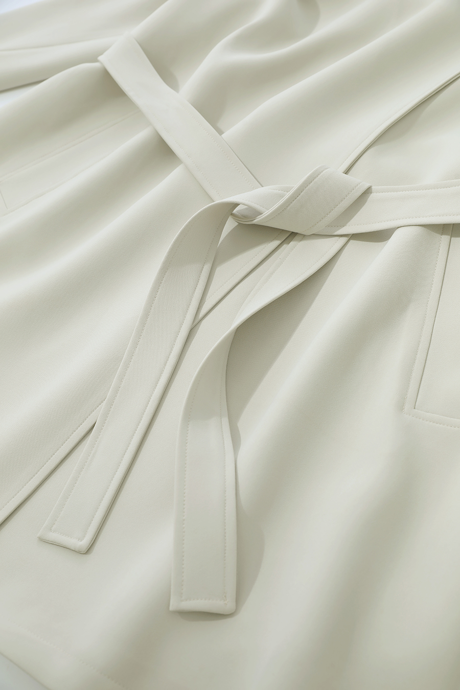 Wide Lapel Belted Trench Coat