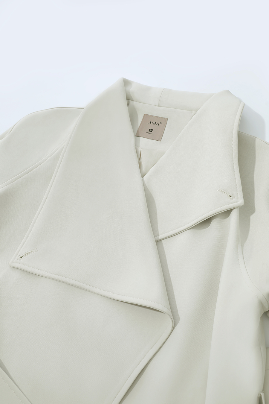 Wide Lapel Belted Trench Coat