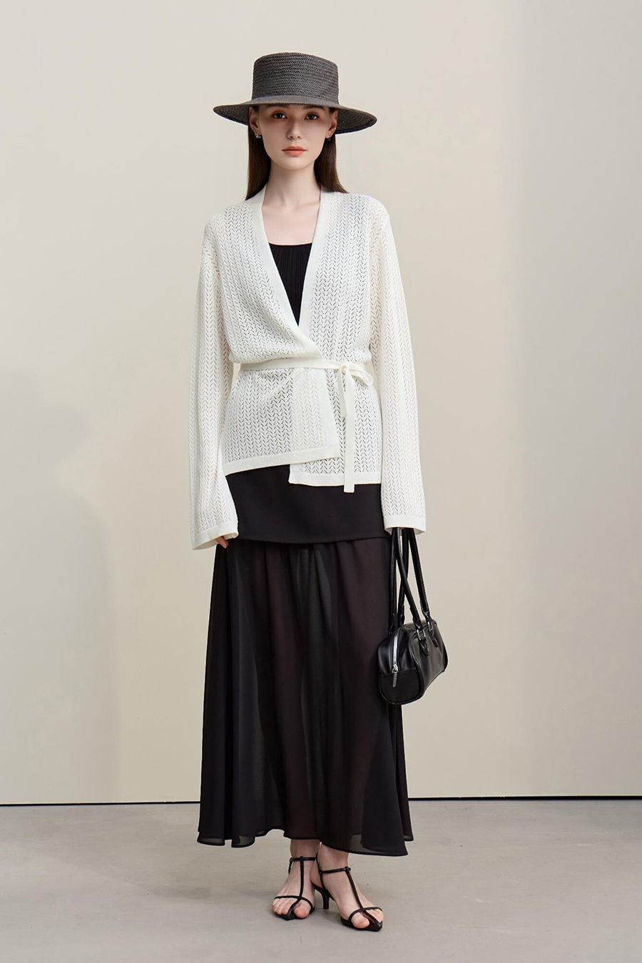 Eyelet Knitted Cardigan