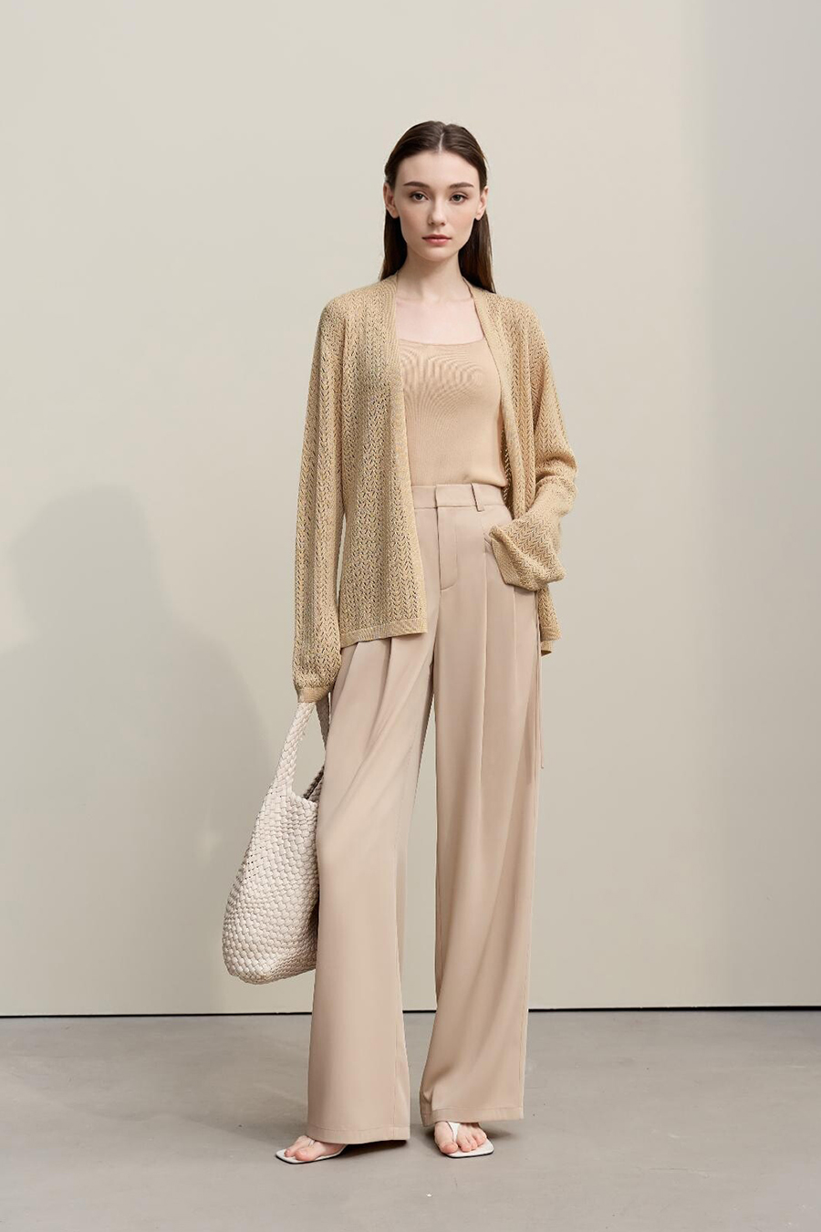 Eyelet Knitted Cardigan